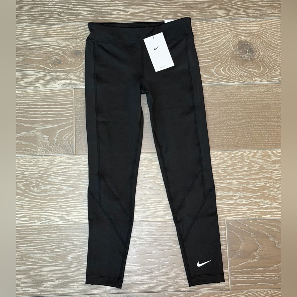 Nike Girls Small Dri-Fit Black Training Leggings NWT